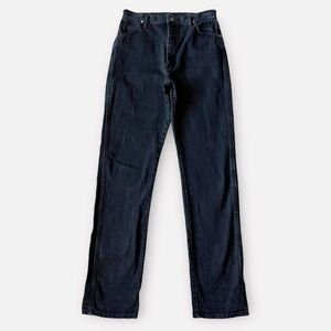 Wrangler Jeans Vintage Black Wash Cowboy Cut Straight Leg Western High Waist 12